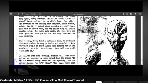 New Zealand X-Files 1950s only from N.Z. (NZ) Gov MoD release in 2010. Summary 15min Clip only