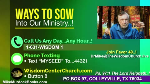 Re-Air: Wisdom Moments With Mike Murdock..!!!