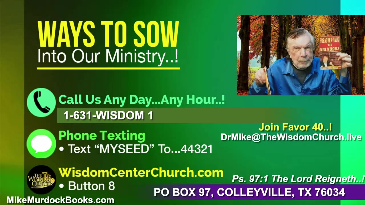 Re-Air: Wisdom Moments With Mike Murdock..!!!