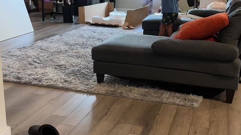 Toddler Pranks Dad With a Fake Knife