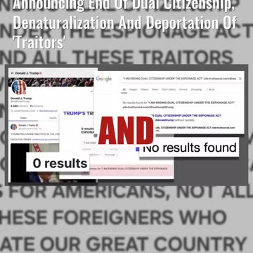 Fact Check: FAKE Screenshot Shows Trump Ending Of Dual Citizenship, Denaturalization And Deportation