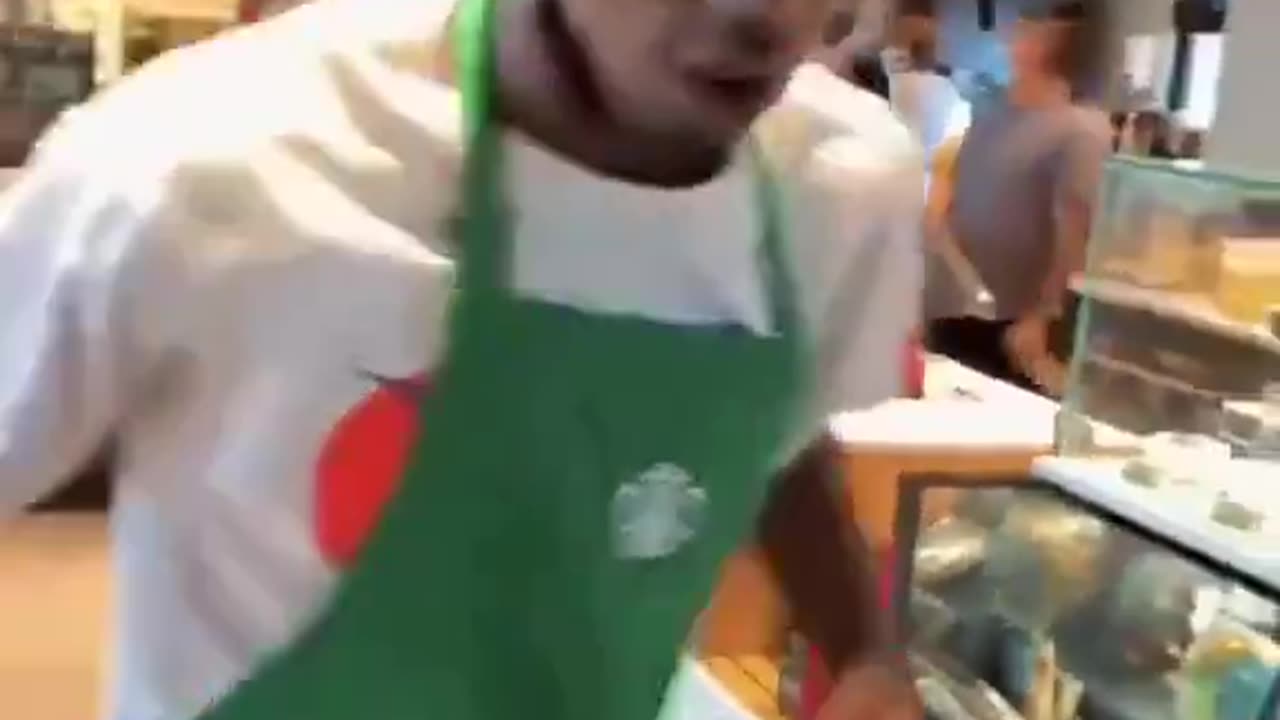 Chimp out.. quits job.. and steals a wht guys phone and slams it on the ground