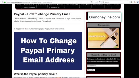 Paypal - Change Primary Email Address Guide - Onmoneyline