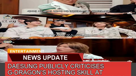 Daesung Publicly Criticises Gdragons Hosting Ski