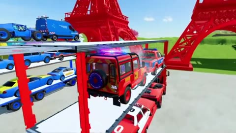 FS22 Train Missions: Hauling Colorful Emergency Vehicles