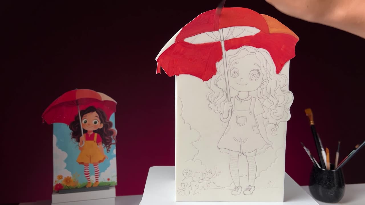 МК✨РОСПИСЬ НА ТОРТЕ✨" Мечты в облаках"🌥Часть 1