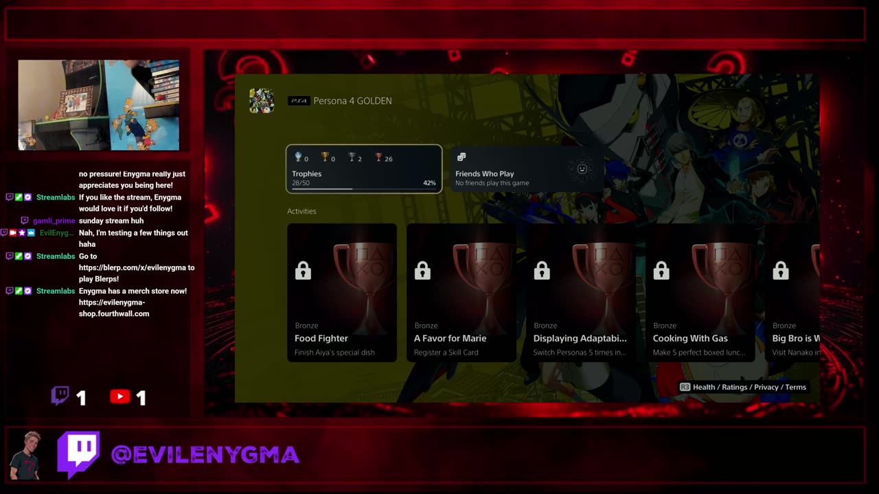Persona 4 Golden Manic Monday Stream