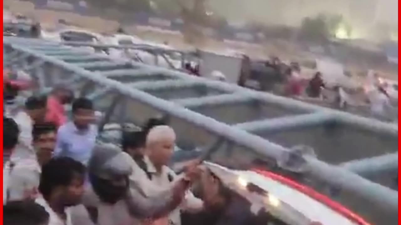 Two Injured as Signage Collapses on Car Amid Thunderstorm in Delhi-NCR