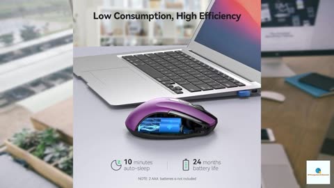 TECKNET Wireless Mouse, 2.4G Ergonomic Optical Mouse, Computer Mouse for Laptop, PC, Compu