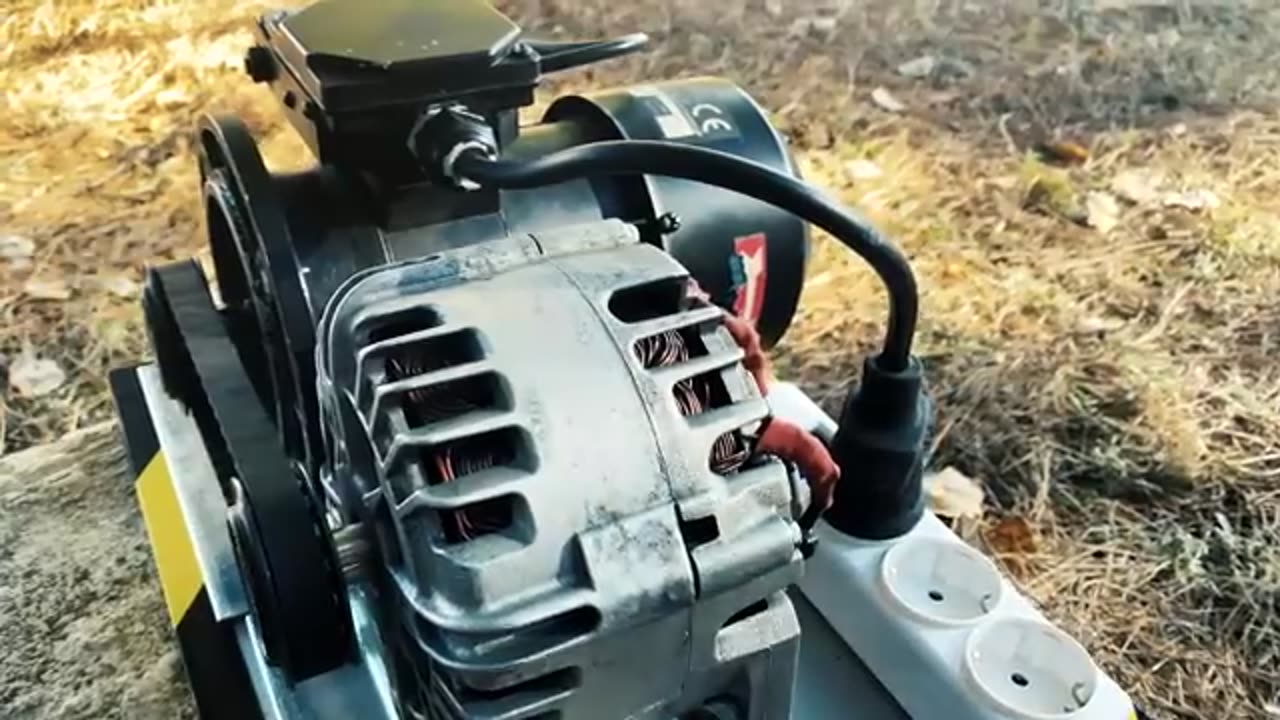 How to make a FREE ENERGY generator with CAR ALTERNATOR and a MOTOR