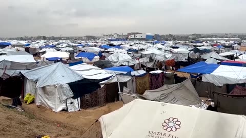A baby dies from cold after storm sweeps Gaza tent camps