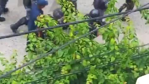 The Nepali Army and APF have surrendered to the public near Bhaisepati