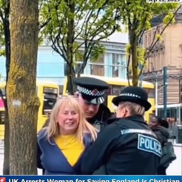 A woman in England said her country is Christian — so she was ARRESTED.