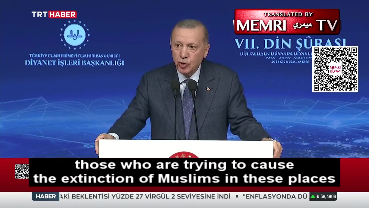 Turkish President Erdogan says West was built on blood tears and Genocide