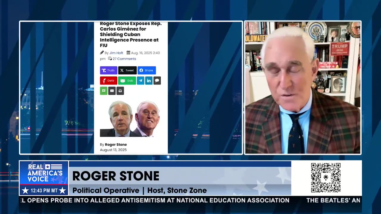 STONE EXPOSES CUBAN INTEL IN FLORIDA