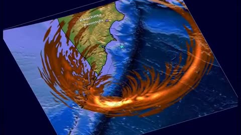 Visualization of the massive M8.8 earthquake off Russia’s Kamchatka Peninsula