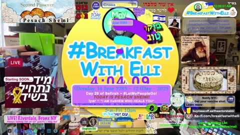 SHOW NOTES: Breakfast with Elli - FRIDAY - 9 May 2025 - 11 Iyar - 5785
