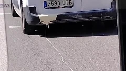Paint Leaks from Moving Van