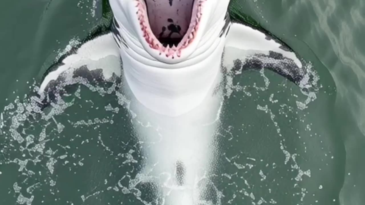 This is not a drill. A great white just yawned. 😱🦈