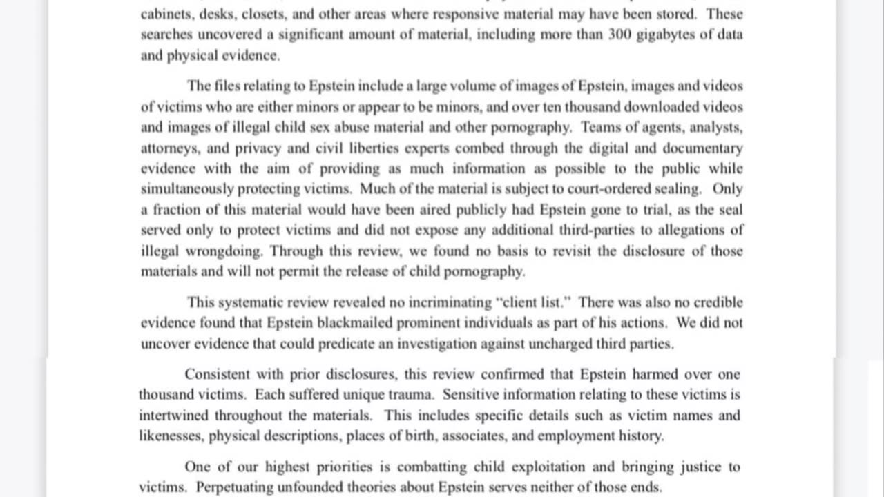 Reminder: FBI says Epstein had 'NO CLIENT LIST'..