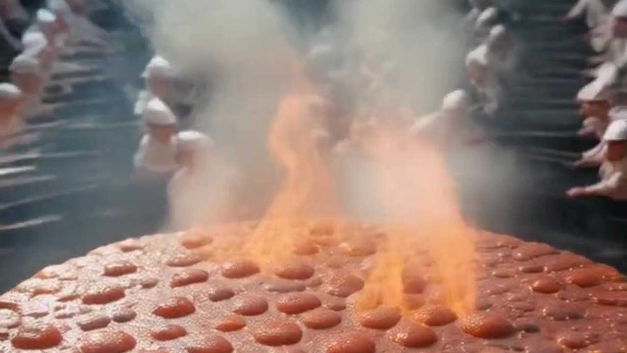 Burger cooking by miniature world - aiart