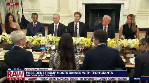 TRUMP HOST'S TOP TECH CEO's AT WHITE HOUSE: BILL GATES, MARK ZUCKERBERG, SAM ALTMAN, TIM COOK & MORE