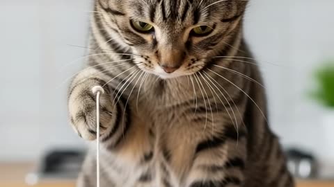 Shocking! 😱 The cat sets a trap and waits in silence