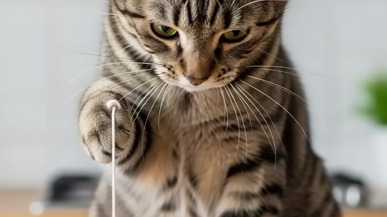 Shocking! 😱 The cat sets a trap and waits in silence