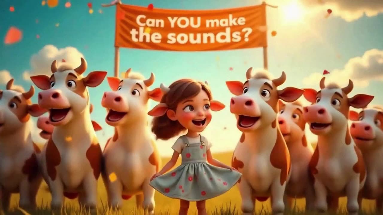 Farm Animals and Their Sounds 🐄🐖🐓 | Fun Kids Rhyme Song 🎶 | Learn Animal Noises!