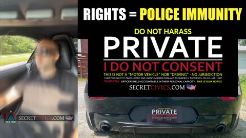 This is interesting... "THEY WONT PULL ME OVER"
