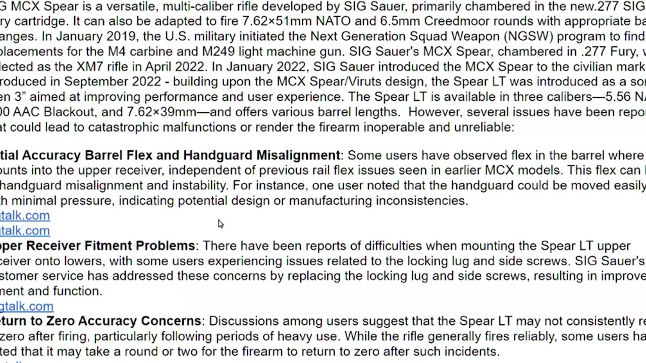 MCX spear issues? #sigsauer