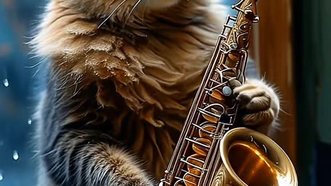 #ia #cat #saxofonista #saxophone🎷 #animais #viralizarnotiktok #pets