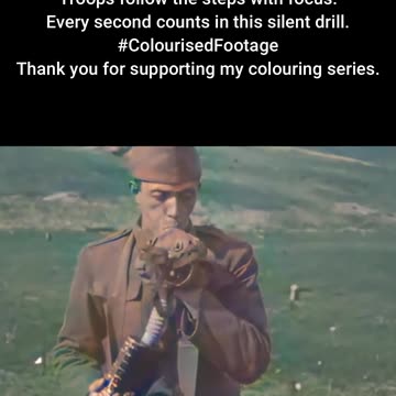 Mock Gas Attack Drill Camp Upton Officer Demonstrates #ColourisedHistory