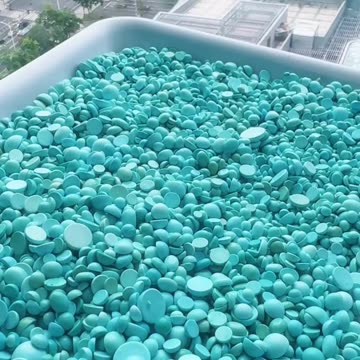 20250805-6 Natural Original Turquoise Ring Face Condense Green Shine on Fingers