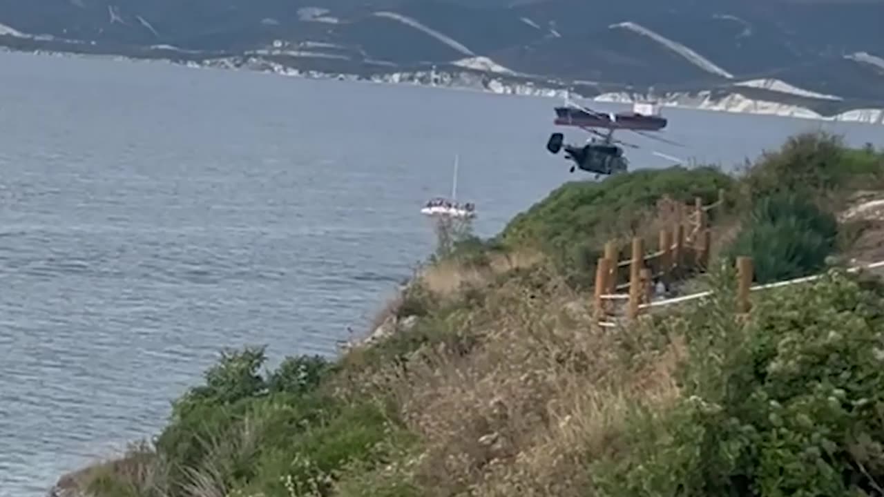 Ka-29K with puffins somewhere on the coast