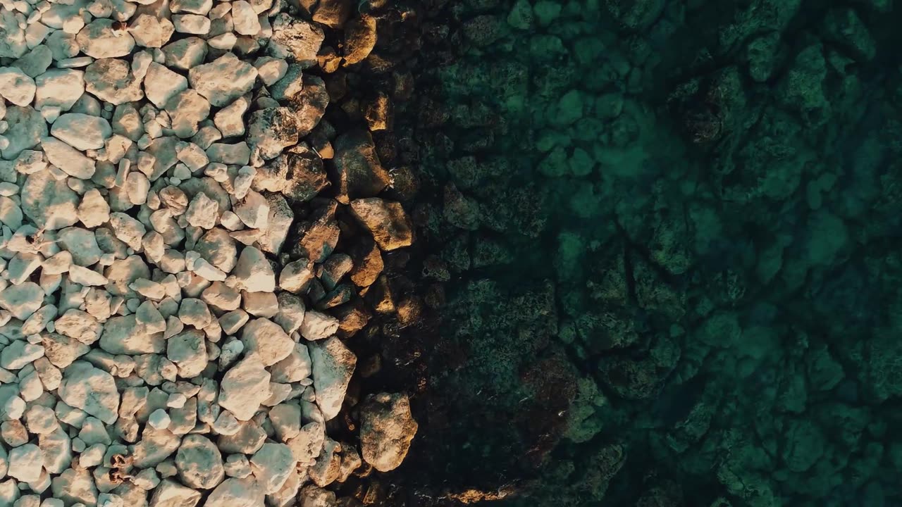 Stunning Aerial View of Rocky Beach Coastline