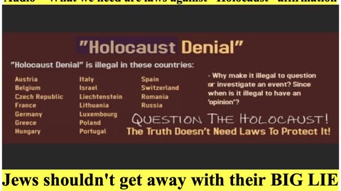 what we need are laws against holocaust affirmation