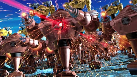 Toy Story 2 Zurgbots Being Hit by Lasers