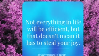 Joy Greater than Efficiency