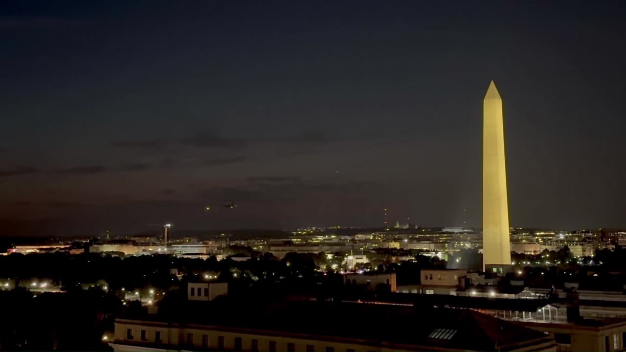 Marine One coming into Washington, D.C