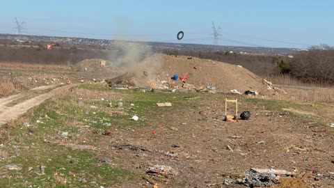 traffic cone vs 2lbs Tannerite? (Tannerite Tuesdays)