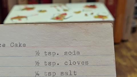 Recipe for Applesauce Cake Vintage Recipe Card