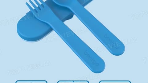 Bentgo Kids Fork & Spoon Set with Travel Case – School & Travel Friendly