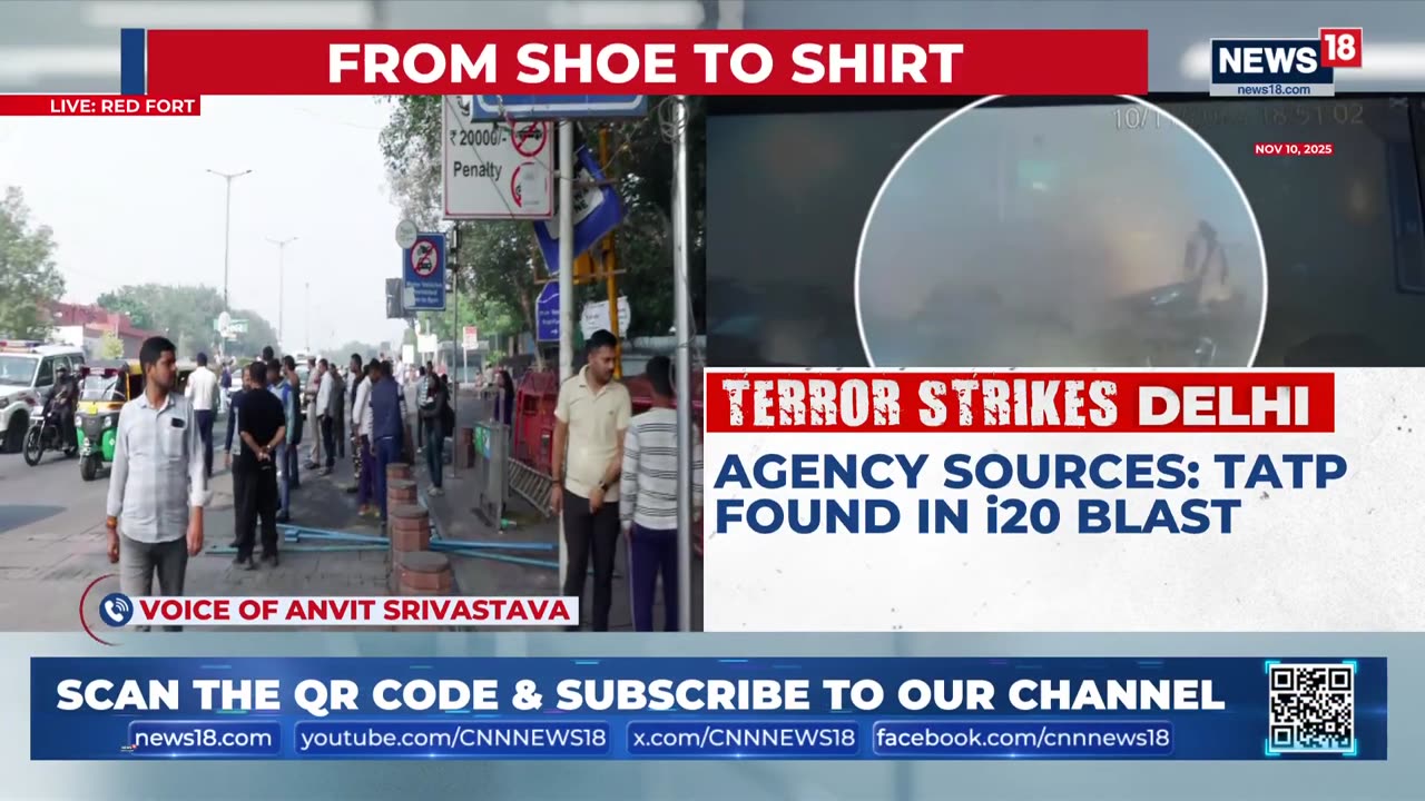 Red Fort Blast: Highly Sensitive Explosive TATP Was Detected At The i20 Blast Sit | Delhi | News18