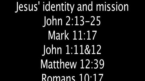Sunday September 14, 2025. Jesus' identity and mission.