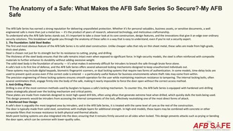The Anatomy of a Safe: What Makes the AFB Safe Series So Secure?-My AFB Safe