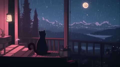 Rainy Lofi Chill 🐱 Cat Vibes & Smooth Beats Mix
