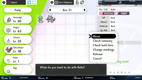 Sorting my pokemon.