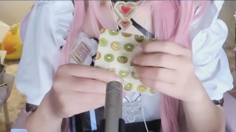 ASMR Cosplay Girl Ear Blowing, Whisper Tingles & Kiss to Ear