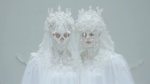 "Pale Hymn" — When the Divine Dons a Gothic Robe of Snow 🕊